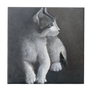 Tabby Kitten Ceramic Tile
