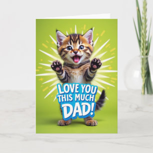 Tabby Kitten Fathers Day Card