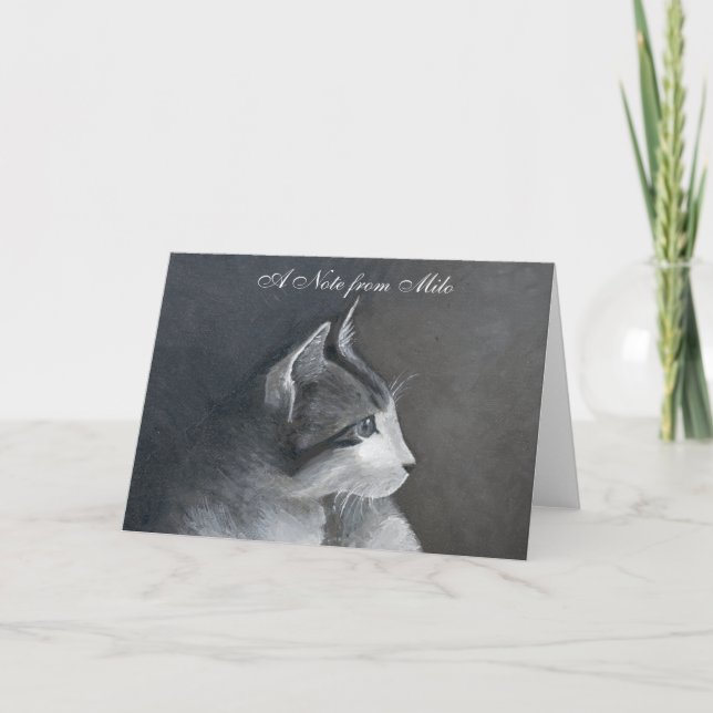 Tabby Kitten Note Card (Front)