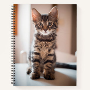Tabby Kitten on the Table Notebook