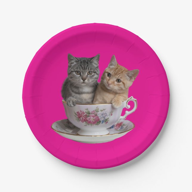 Tabby Kitten Paper Plate (Front)