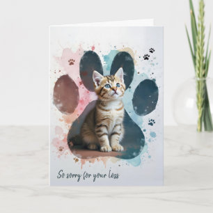 Tabby Kitten Pet Sympathy Card