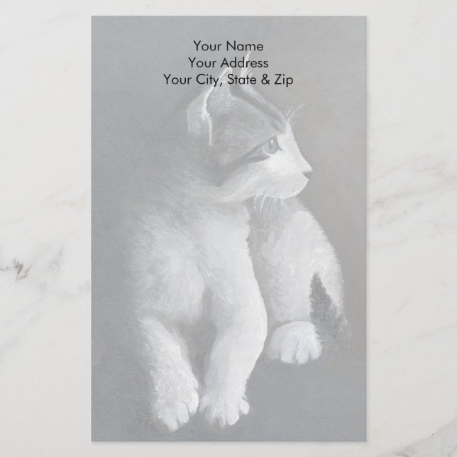 Tabby Kitten Stationery (Front)