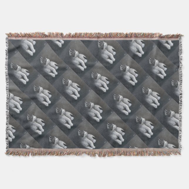 Tabby Kitten Throw Blanket (Front)