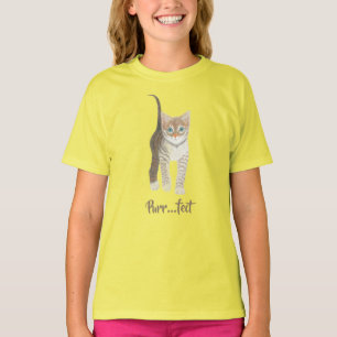 Tabby Kitten Yellow T-Shirt