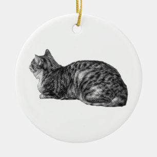 Tabby Loaf Keepsake Ceramic Ornament