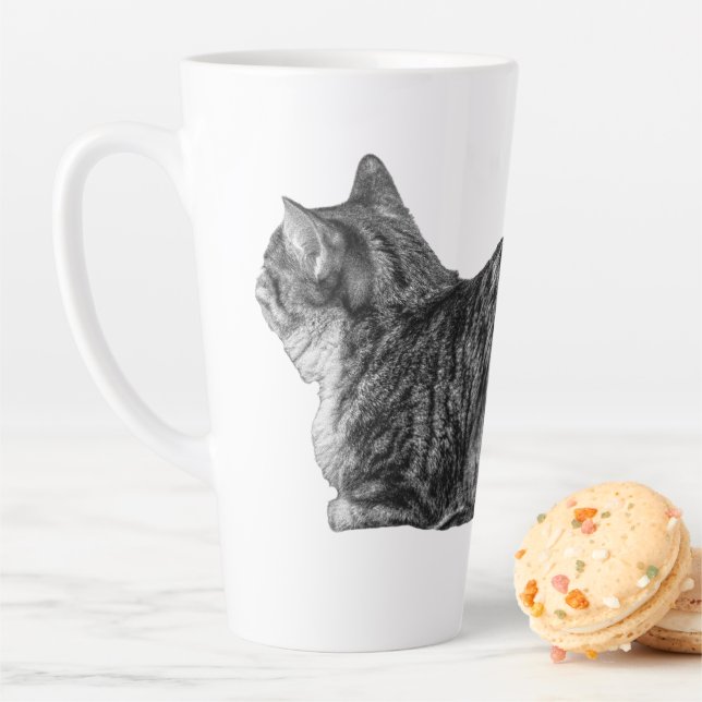 Tabby Loaf, Soft Texture Latte Mug (In Situ)