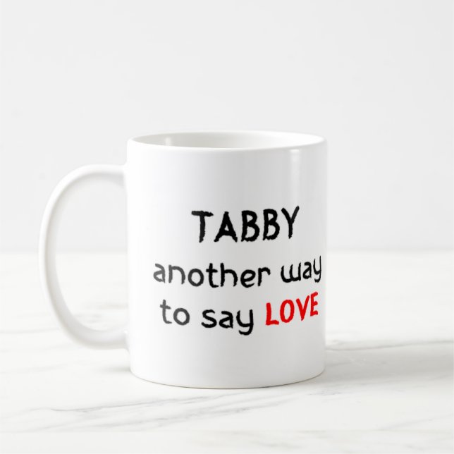 tabby love coffee mug (Left)