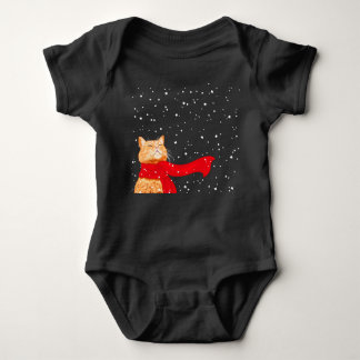 Tabby loves Snow Baby Bodysuit