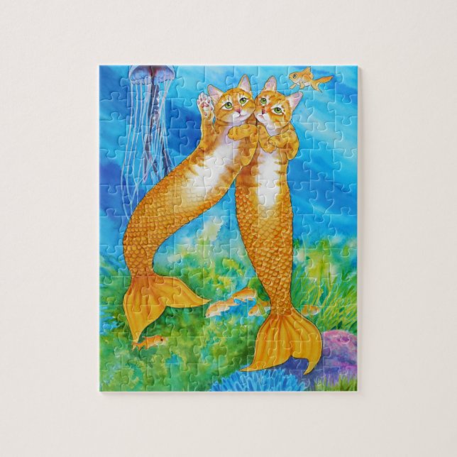 Tabby MerCats Jigsaw Puzzle (Vertical)