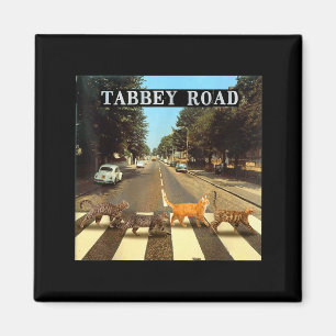 Tabby Road Cool Tabby Cats Crossing Magnet