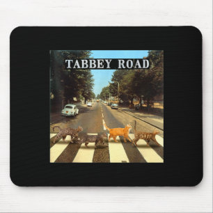Tabby Road Cool Tabby Cats Crossing Mouse Pad