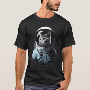 Tabby Space Cat Astronaut Kitty Graphic for Men Wo T-Shirt