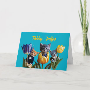 Tabby Tulips Card