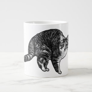 Tabby Under Snowlight Glow Large Coffee Mug