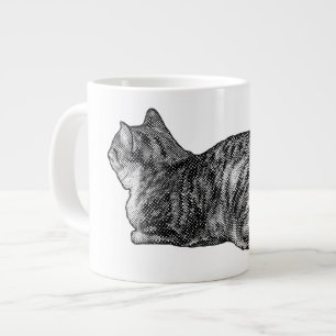 Tabby with Paws Tucked Large Coffee Mug