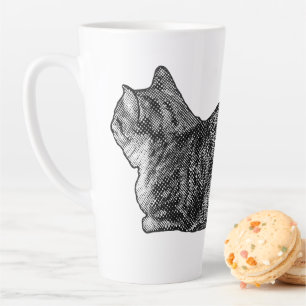 Tabby with Paws Tucked Latte Mug