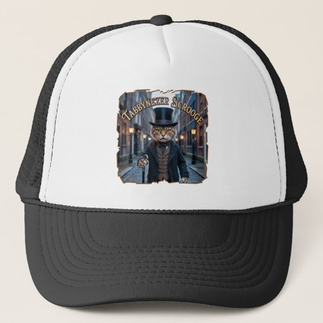 Tabbynezer Scrooge Photographic – Tabby Scrooge Trucker Hat (Front)