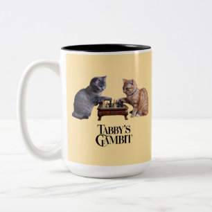 Tabby's Gambit Two-Tone Coffee Mug