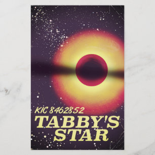 Tabbys star space poster stationery