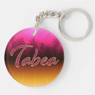 Tabea Vorname Name golden pink Schlüsselanhänger Key Ring