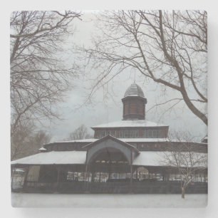 Tabernacle and Snow Grey Skies- Martha's Vineyard Stone Coaster