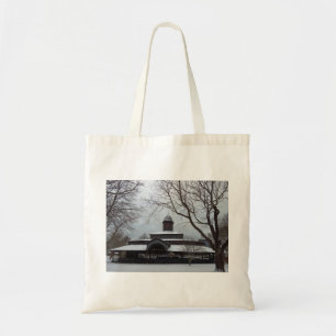 Tabernacle and Snow Grey Skies- Martha's Vineyard Tote Bag