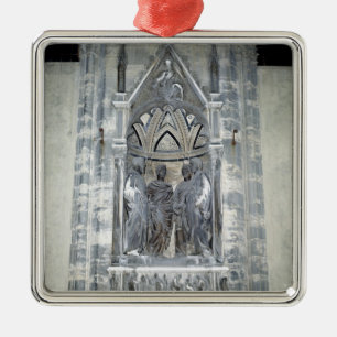 Tabernacle with Four Crowned Saints Metal Tree Decoration