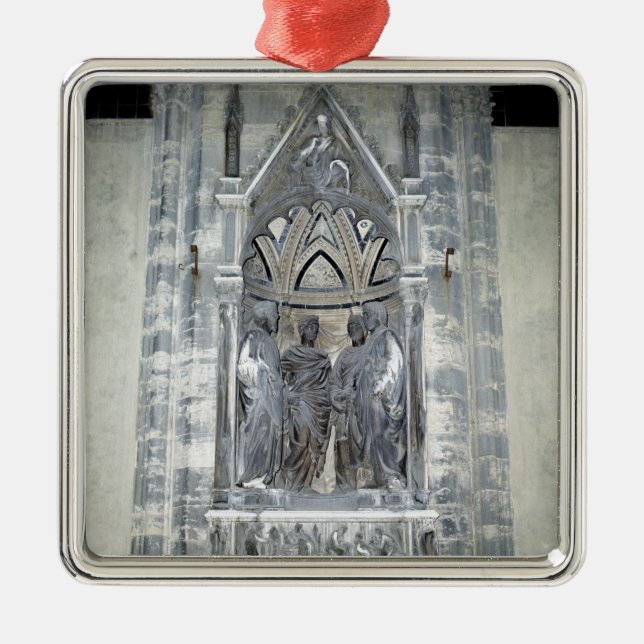 Tabernacle with Four Crowned Saints Metal Tree Decoration (Front)