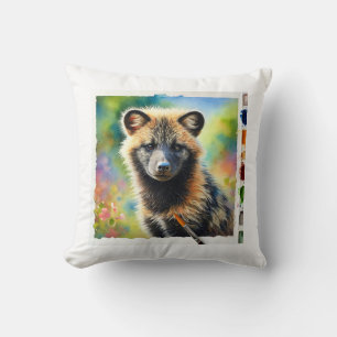 Tabernero Bush Dog 020924AREF129 - Watercolor Cushion
