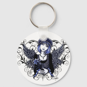 "Tabitha" Gothic Guardian Angel Keychain