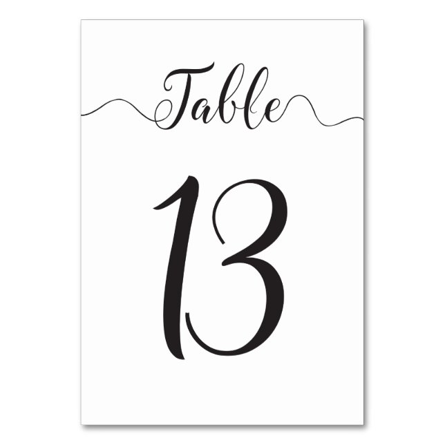 Table 13 Wedding Table Number (Front)