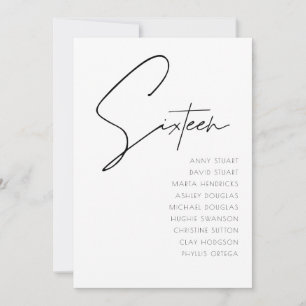 Table 16 Modern Wedding Table Number template