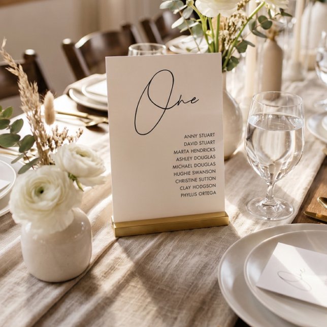 Table 1 Modern Wedding Table Number template (Creator Uploaded)