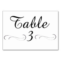 Table 3 table card