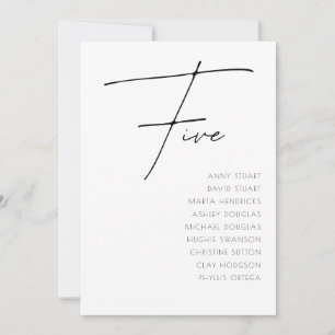 Table 5 Modern Wedding Table Number template