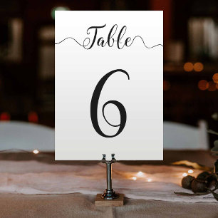 Table 6 Wedding Table Card