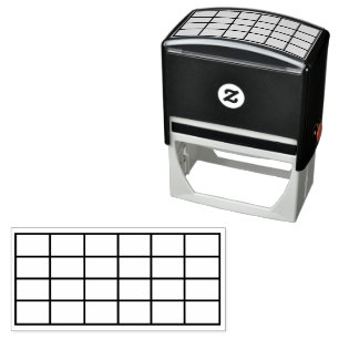 Table 6 x 4 Grid Editable Box Personalised Office Self-inking Stamp