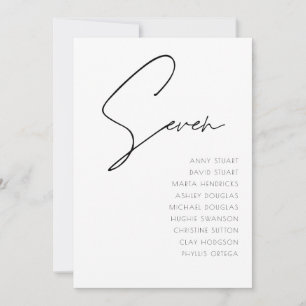 Table 7 Modern Wedding Table Number template