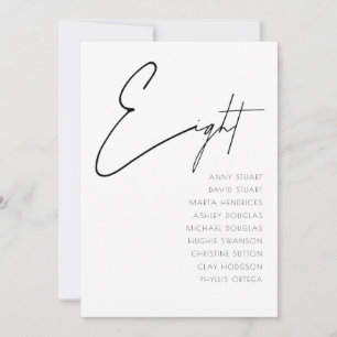 Table 8 Modern Wedding Table Number template