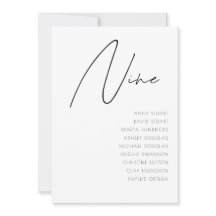 Table 9 Modern Wedding Table Number template
