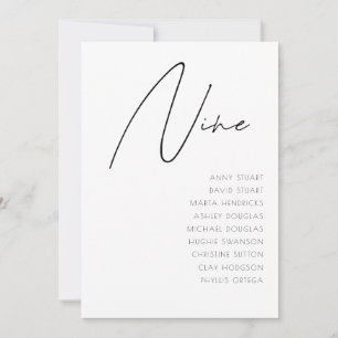 Table 9 Modern Wedding Table Number template