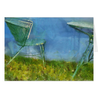 Table and Chair Artwork Greeting Card