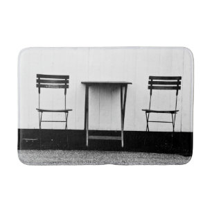 Table and chairs bath mat
