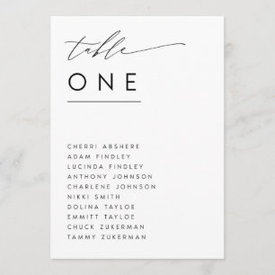 table assignments program
