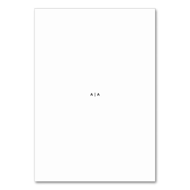 Table Card (Front)