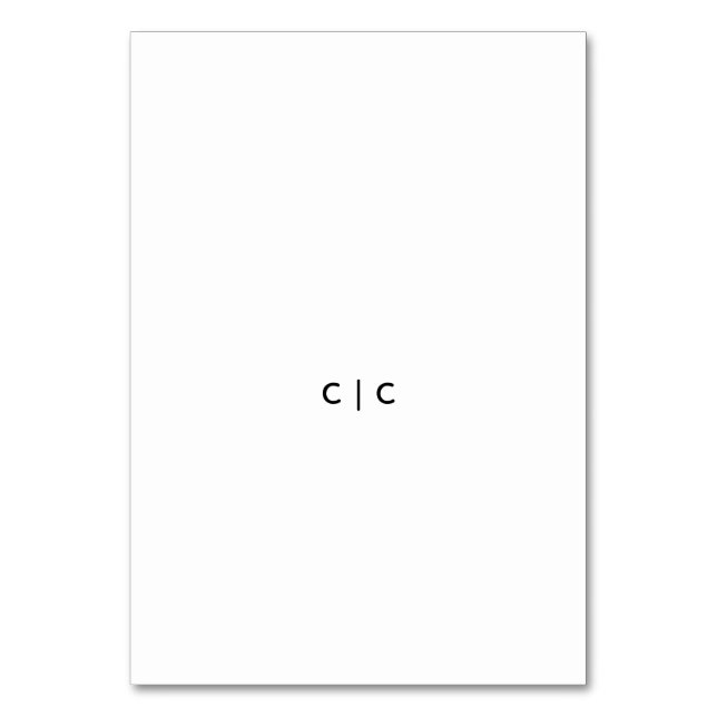 Table Card (Front)