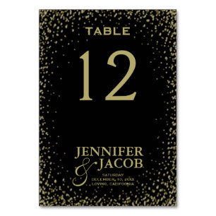 Table Card Black and Gold