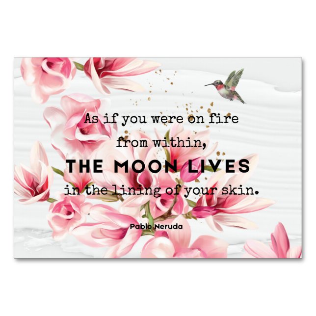 Table Card for Weddings (Front)