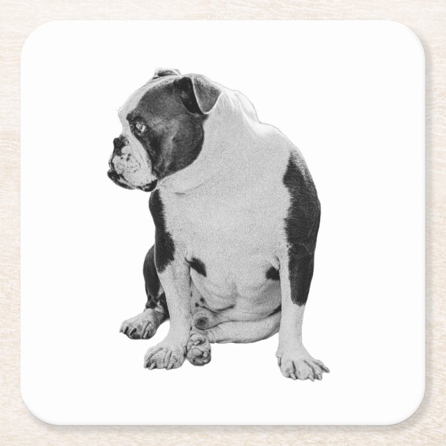 Table Cheer, Side Study Square Paper Coaster (Front)